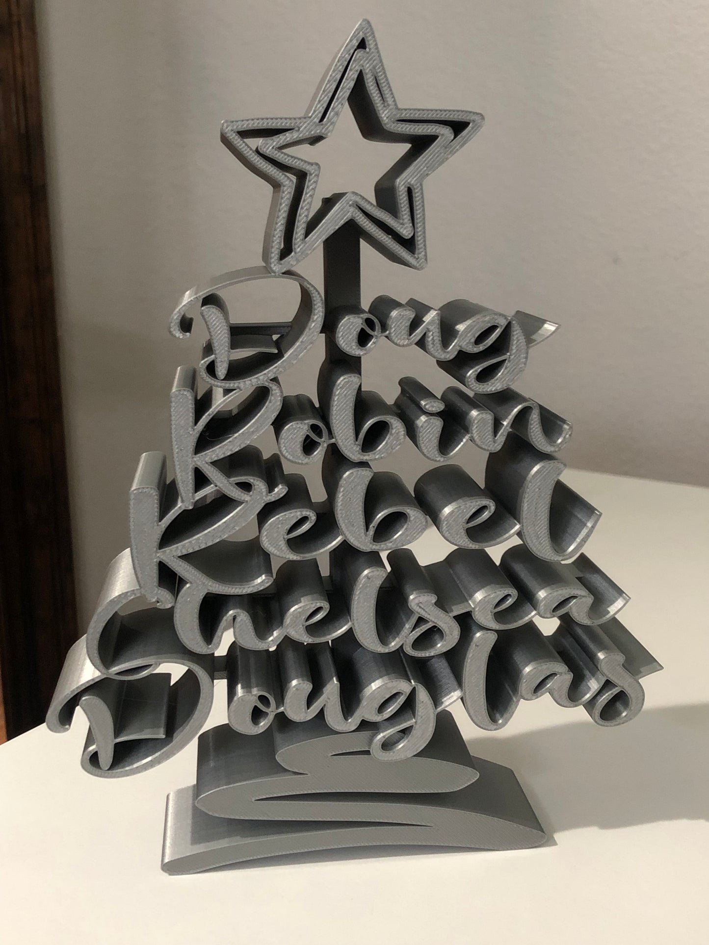 Christmas Tree Holiday Decoration, Custom 3D Printed
