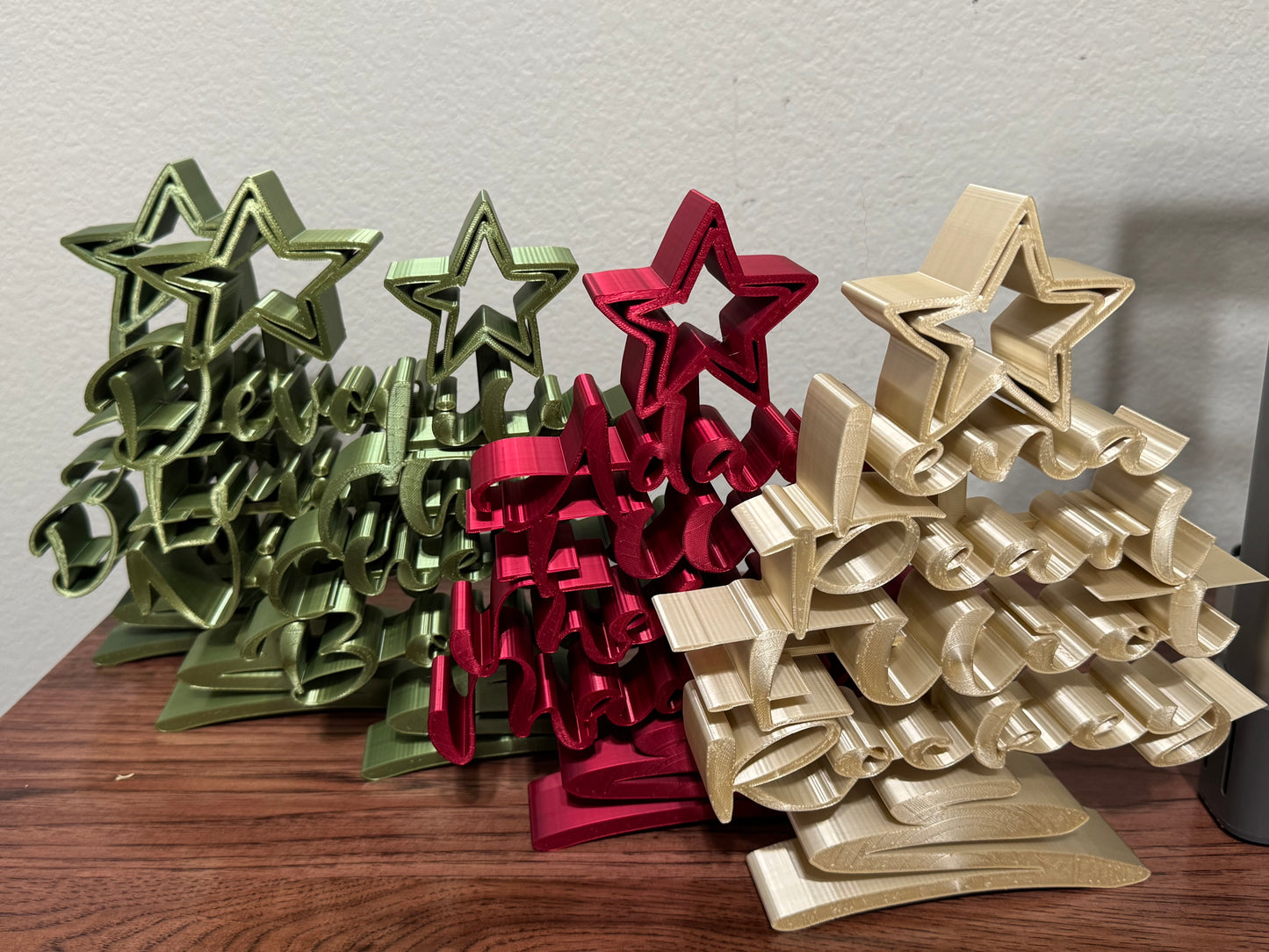 Christmas Tree Holiday Decoration, Custom 3D Printed