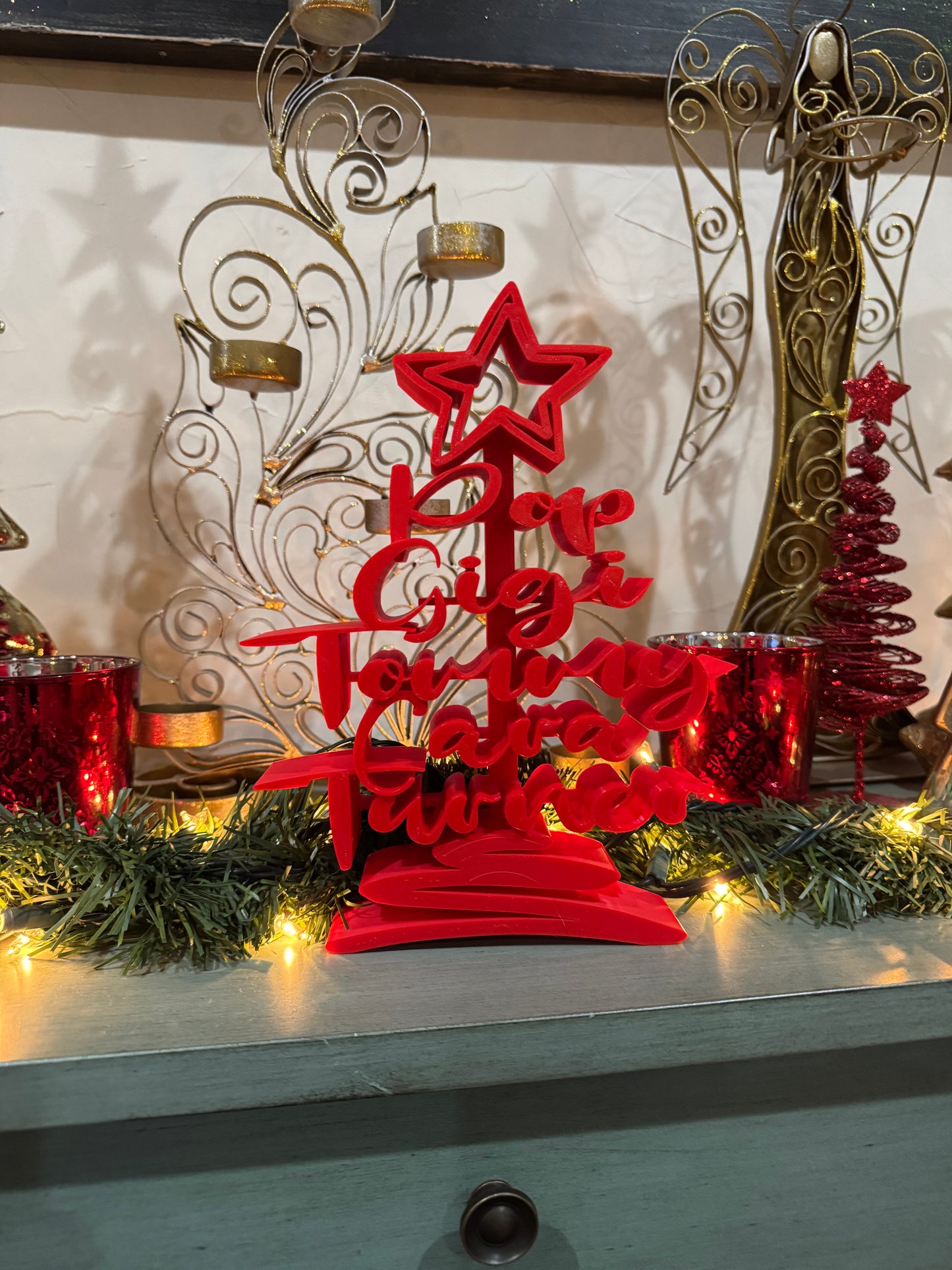 Christmas Tree Holiday Decoration, Custom 3D Printed
