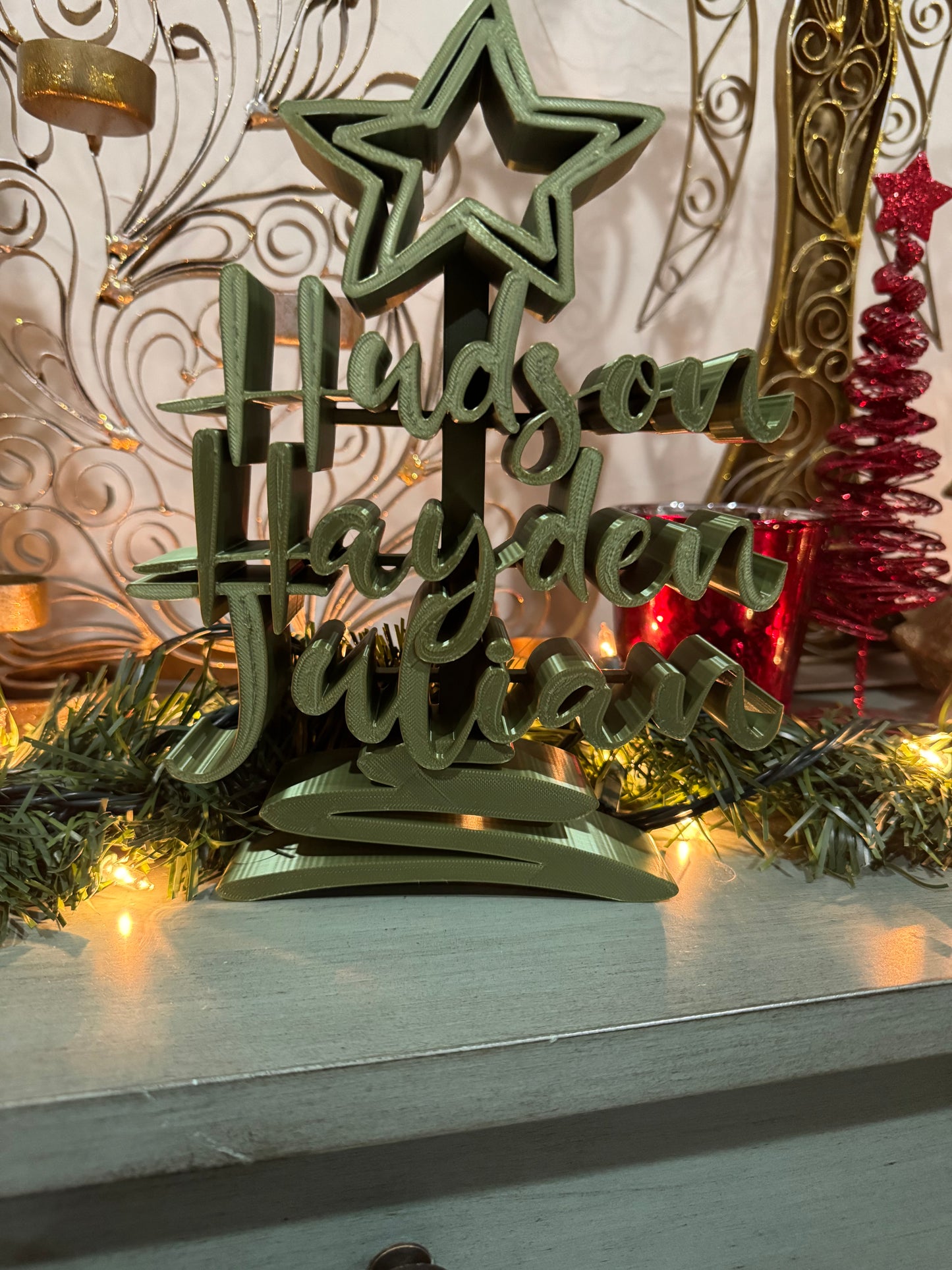 Christmas Tree Holiday Decoration, Custom 3D Printed