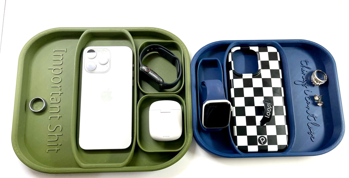 Nightstand Tray, Organizer, Phone and Important Items Holder