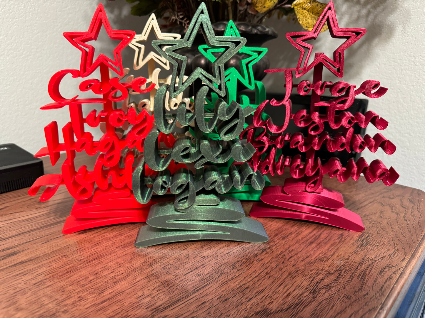 Christmas Tree Holiday Decoration, Custom 3D Printed