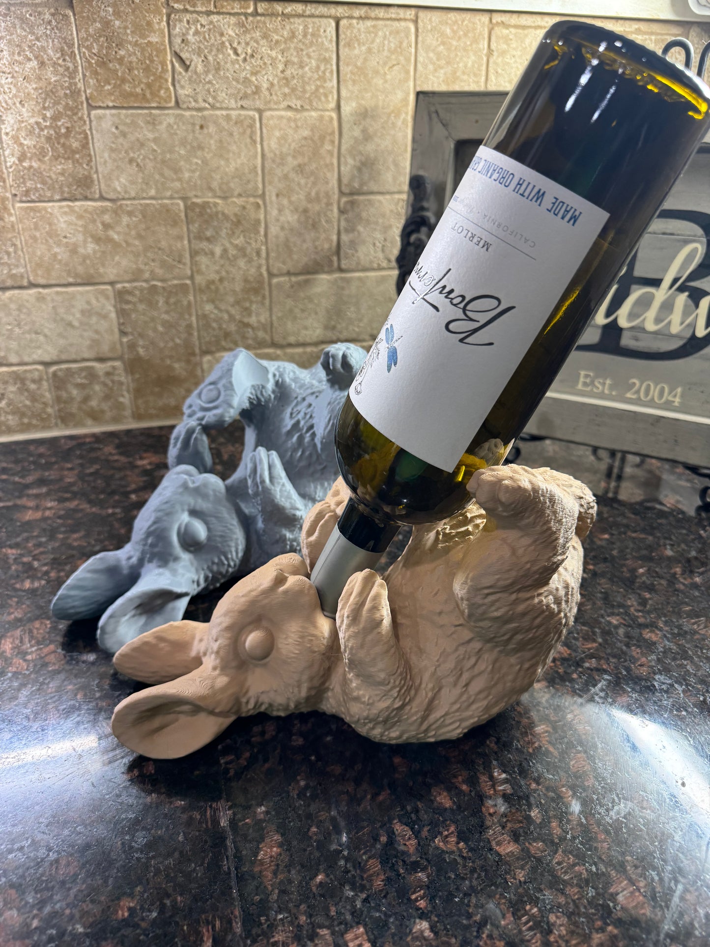 Tipsy Bunny Wine Holder